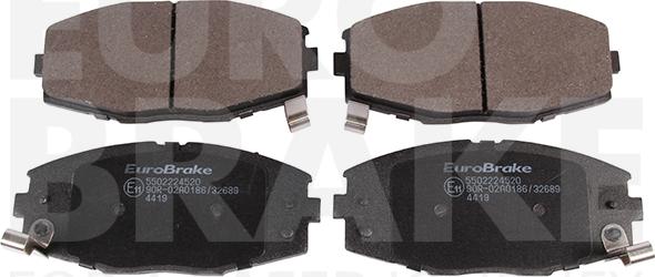 Eurobrake 5502224520 - Тормозные колодки, дисковые, комплект unicars.by