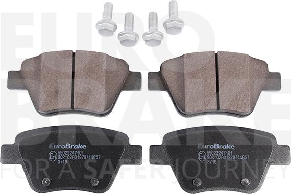 Eurobrake 55022247101 - Тормозные колодки, дисковые, комплект unicars.by