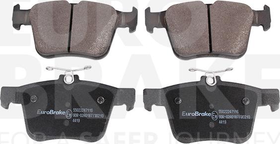 Eurobrake 55022247116 - Тормозные колодки, дисковые, комплект unicars.by