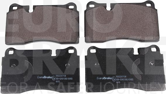 Eurobrake 55022247138 - Тормозные колодки, дисковые, комплект unicars.by