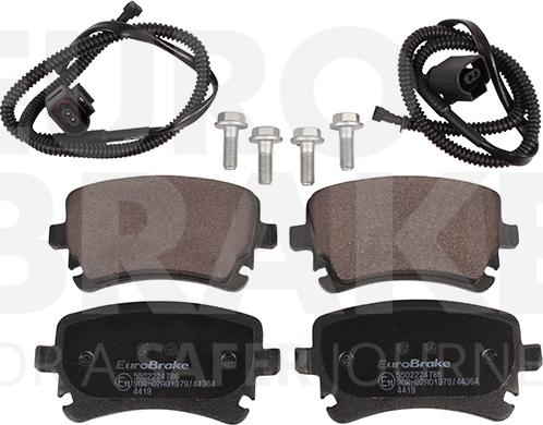 Eurobrake 5502224786 - Тормозные колодки, дисковые, комплект unicars.by