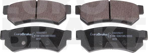 Eurobrake 5502225017 - Тормозные колодки, дисковые, комплект unicars.by