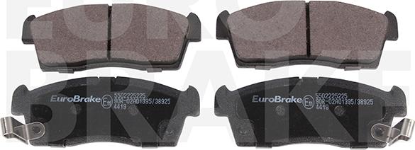 Eurobrake 5502225225 - Тормозные колодки, дисковые, комплект unicars.by