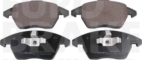 Eurobrake 5502221953 - Тормозные колодки, дисковые, комплект unicars.by