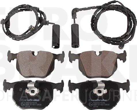 Eurobrake 5502221518 - Тормозные колодки, дисковые, комплект unicars.by