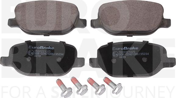 Eurobrake 5502221025 - Тормозные колодки, дисковые, комплект unicars.by