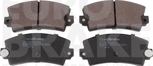 Eurobrake 5502223932 - Тормозные колодки, дисковые, комплект unicars.by