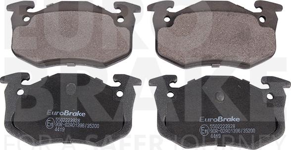 Eurobrake 5502223928 - Тормозные колодки, дисковые, комплект unicars.by