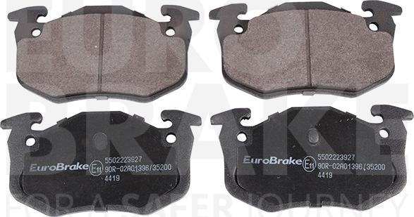 Eurobrake 5502223927 - Тормозные колодки, дисковые, комплект unicars.by