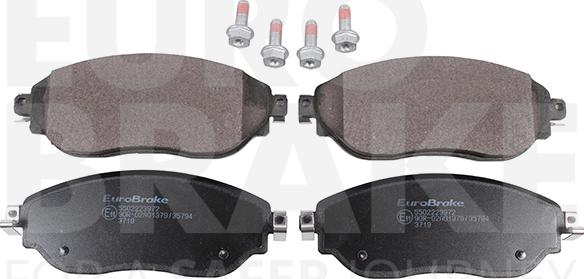 Eurobrake 5502223972 - Тормозные колодки, дисковые, комплект unicars.by