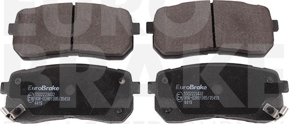 Eurobrake 5502223432 - Тормозные колодки, дисковые, комплект unicars.by