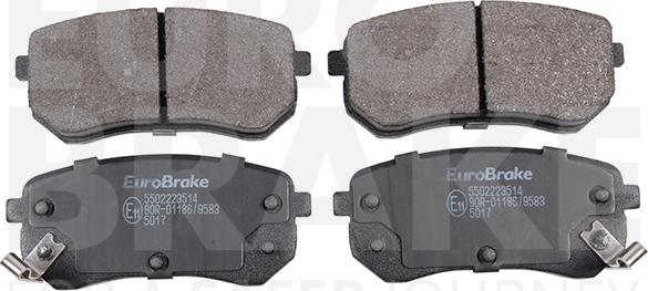 Eurobrake 5502223514 - Тормозные колодки, дисковые, комплект unicars.by