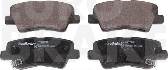 Eurobrake 5502223531 - Тормозные колодки, дисковые, комплект unicars.by