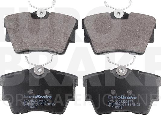 Eurobrake 5502223627 - Тормозные колодки, дисковые, комплект unicars.by