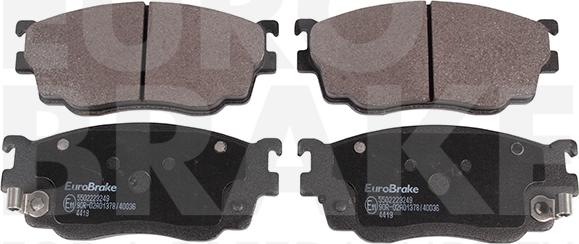 Eurobrake 5502223249 - Тормозные колодки, дисковые, комплект unicars.by