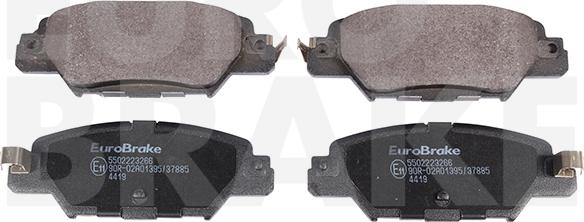 Eurobrake 5502223266 - Тормозные колодки, дисковые, комплект unicars.by