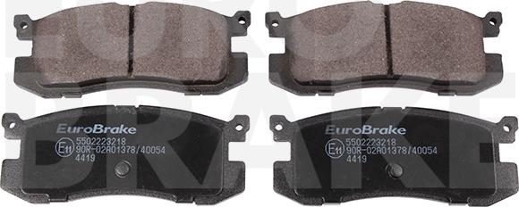 Eurobrake 5502223218 - Тормозные колодки, дисковые, комплект unicars.by