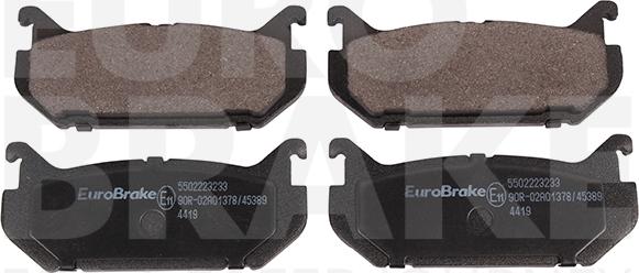 Eurobrake 5502223233 - Тормозные колодки, дисковые, комплект unicars.by