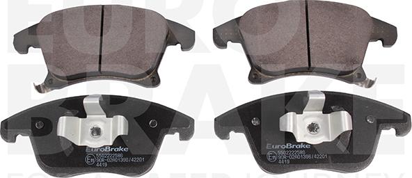 Eurobrake 5502222586 - Тормозные колодки, дисковые, комплект unicars.by