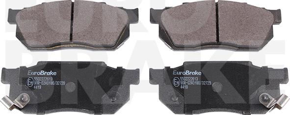 Eurobrake 5502222613 - Тормозные колодки, дисковые, комплект unicars.by