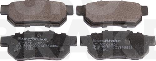 Eurobrake 5502222627 - Тормозные колодки, дисковые, комплект unicars.by