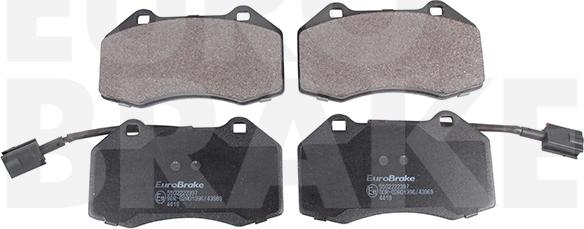 Eurobrake 5502222397 - Тормозные колодки, дисковые, комплект unicars.by