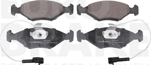 Eurobrake 5502222359 - Тормозные колодки, дисковые, комплект unicars.by