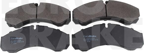 Eurobrake 5502222358 - Тормозные колодки, дисковые, комплект unicars.by