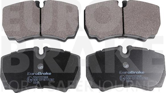 Eurobrake 5502222368 - Тормозные колодки, дисковые, комплект unicars.by