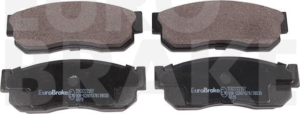 Eurobrake 5502222207 - Тормозные колодки, дисковые, комплект unicars.by