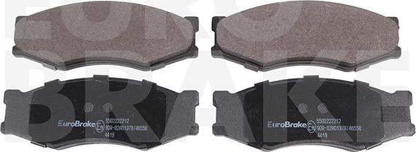 Eurobrake 5502222212 - Тормозные колодки, дисковые, комплект unicars.by