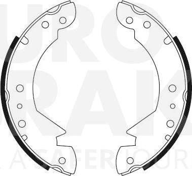 Eurobrake 58492740316 - Комплект тормозных колодок, барабанные unicars.by