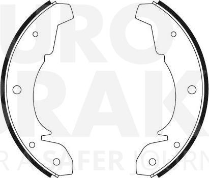 Eurobrake 58492747302 - Комплект тормозных колодок, барабанные unicars.by