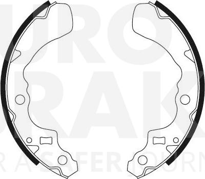 Eurobrake 58492751504 - Комплект тормозных колодок, барабанные unicars.by