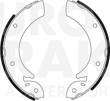 Eurobrake 58492725056 - Комплект тормозных колодок, барабанные unicars.by