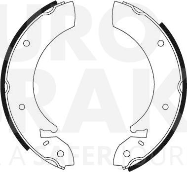 Eurobrake 58492725057 - Комплект тормозных колодок, барабанные unicars.by