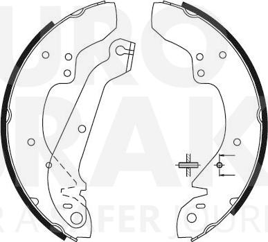 Eurobrake 58492725358 - Комплект тормозных колодок, барабанные unicars.by