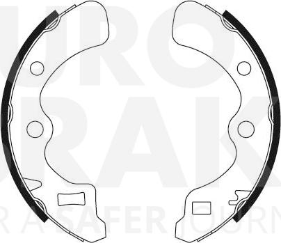 Eurobrake 58492726367 - Комплект тормозных колодок, барабанные unicars.by