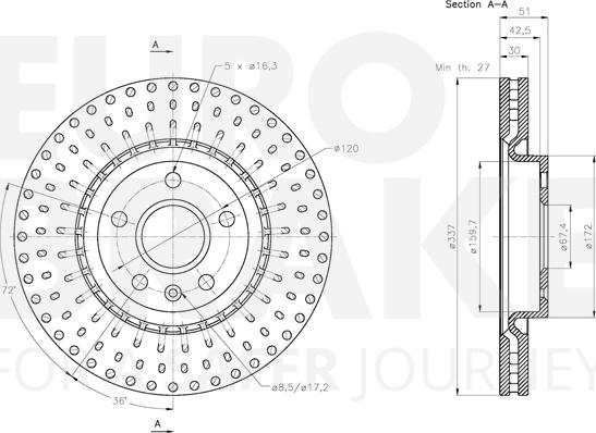 Eurobrake 5815313671 - Тормозной диск unicars.by