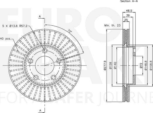 Eurobrake 5815313251 - Тормозной диск unicars.by