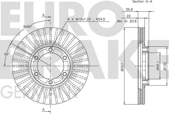 Eurobrake 5815209929 - Тормозной диск unicars.by