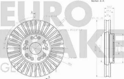 Eurobrake 58152045165 - Тормозной диск unicars.by