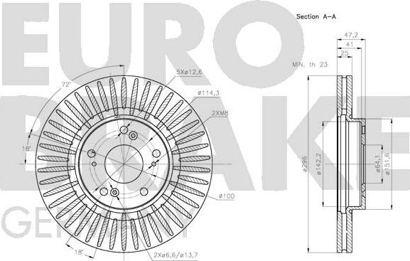 Eurobrake 5815202649 - Тормозной диск unicars.by