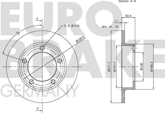 Eurobrake 5815202310 - Тормозной диск unicars.by