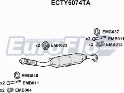 EuroFlo ECTY5074TA - Катализатор unicars.by