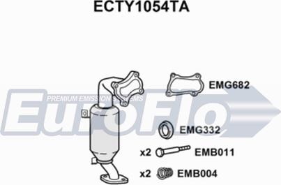 EuroFlo ECTY1054TA - Катализатор unicars.by