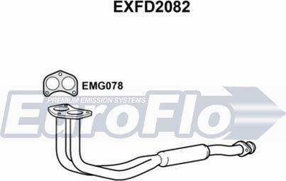 EuroFlo EXFD2082 - Труба выхлопного газа unicars.by