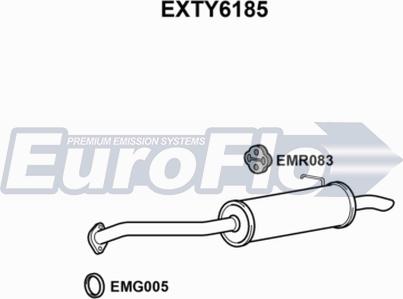 EuroFlo EXTY6185 - Глушитель выхлопных газов, конечный unicars.by