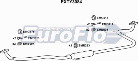 EuroFlo EXTY3084 - Средний глушитель выхлопных газов unicars.by