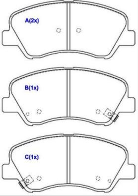 EUROREPAR 1643084480 - Тормозные колодки, дисковые, комплект unicars.by